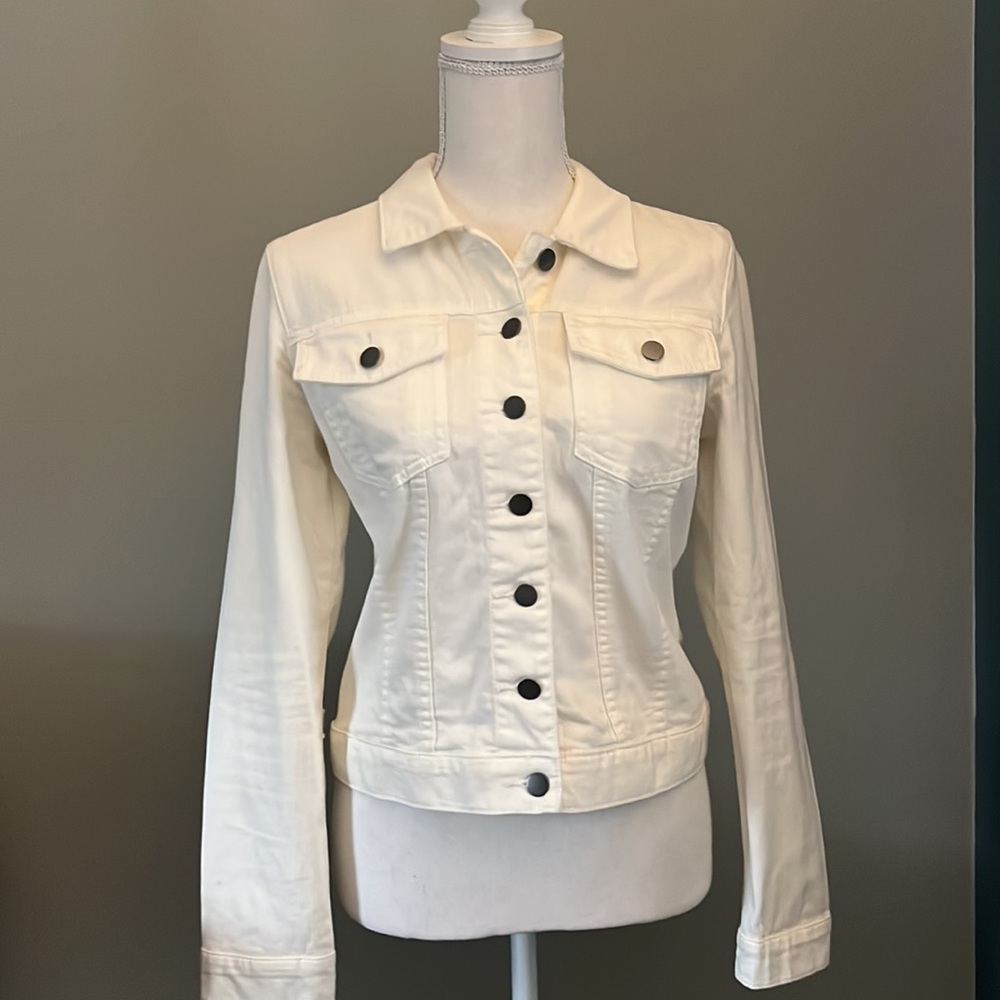 Kut From the Kloth White Denim Jacket Size Small